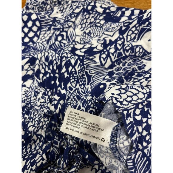 Lilly Pulitzer x Target Blue Fish Pattern Romper Jumpsuit Women's Size Small - Picture 4 of 5